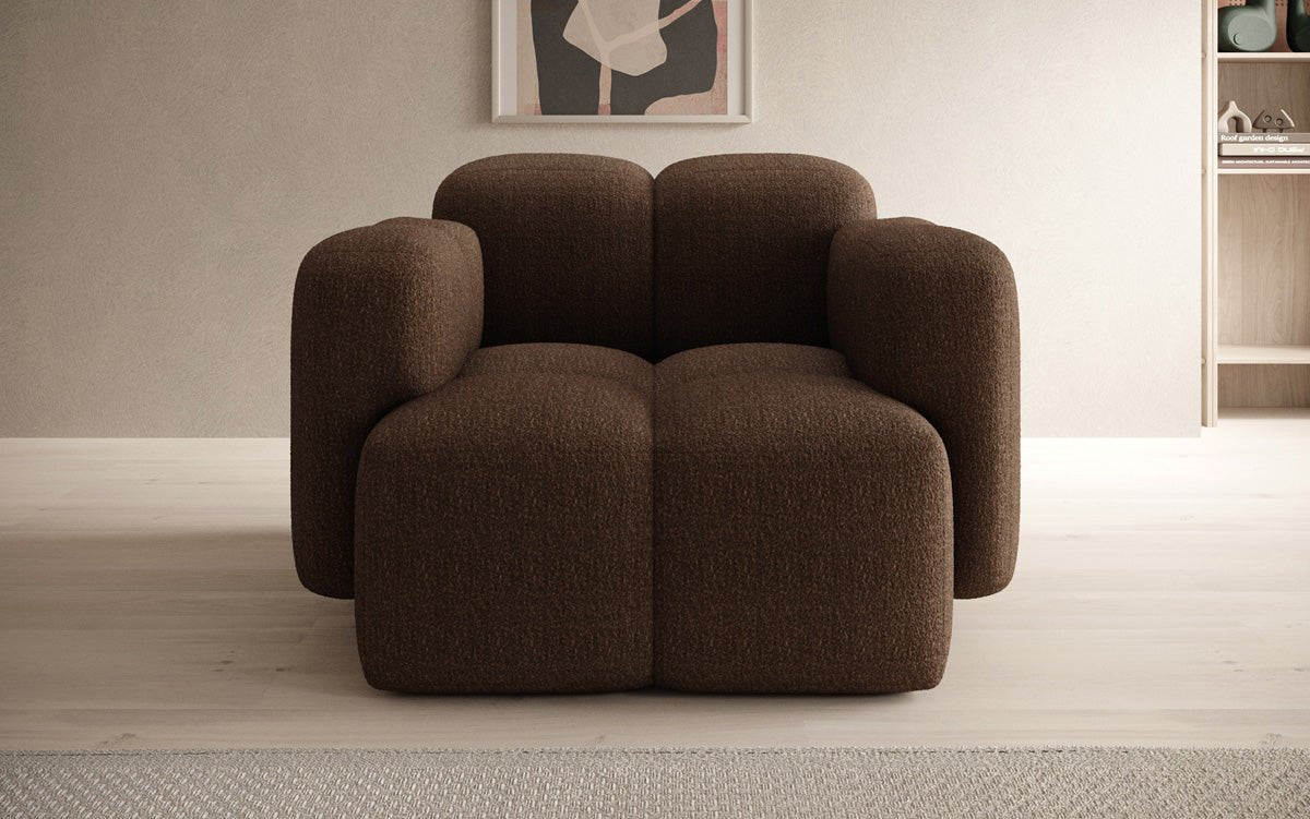 Designer Sofa-Sessel Celly in Bouclé