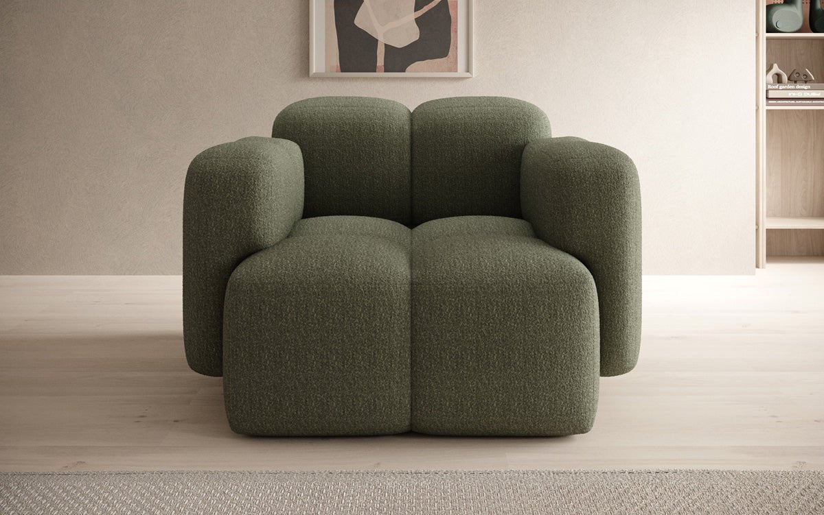Designer Sofa-Sessel Celly in Bouclé