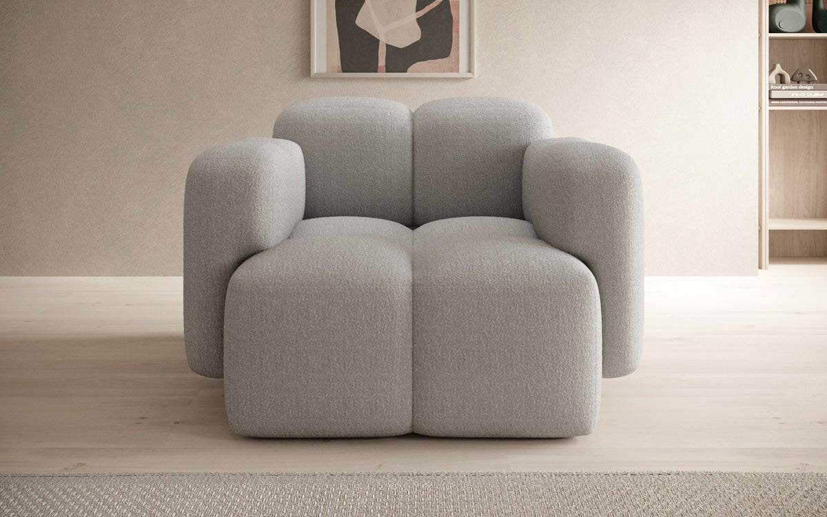 Designer Sofa-Sessel Celly in Bouclé