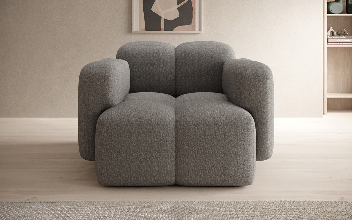 Designer Sofa-Sessel Celly in Bouclé
