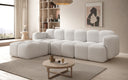 Designer corner sofa Celly in bouclé