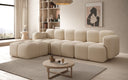 Designer corner sofa Celly in bouclé