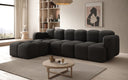 Designer corner sofa Celly in bouclé