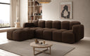 Designer corner sofa Celly in bouclé