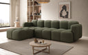 Designer corner sofa Celly in bouclé
