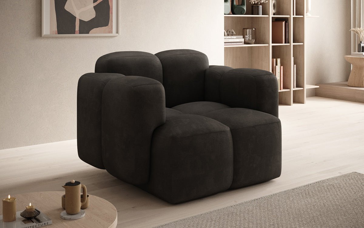 Designer Sofa-Sessel Celly in Samt