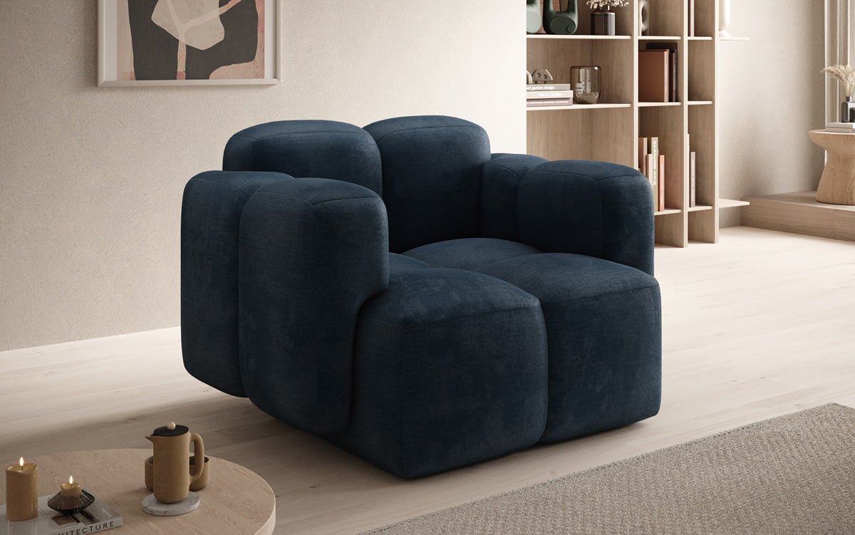 Designer Sofa-Sessel Celly in Samt