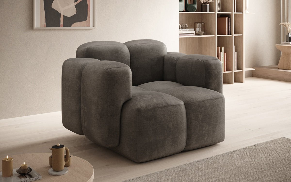 Designer Sofa-Sessel Celly in Samt