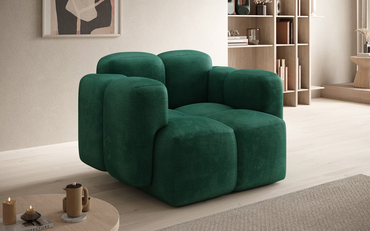Designer Sofa-Sessel Celly in Samt