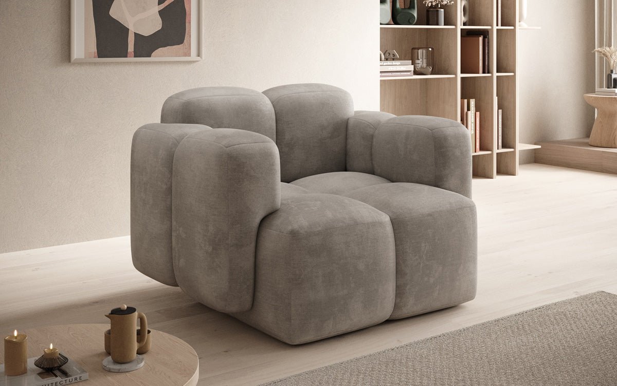 Designer Sofa-Sessel Celly in Samt