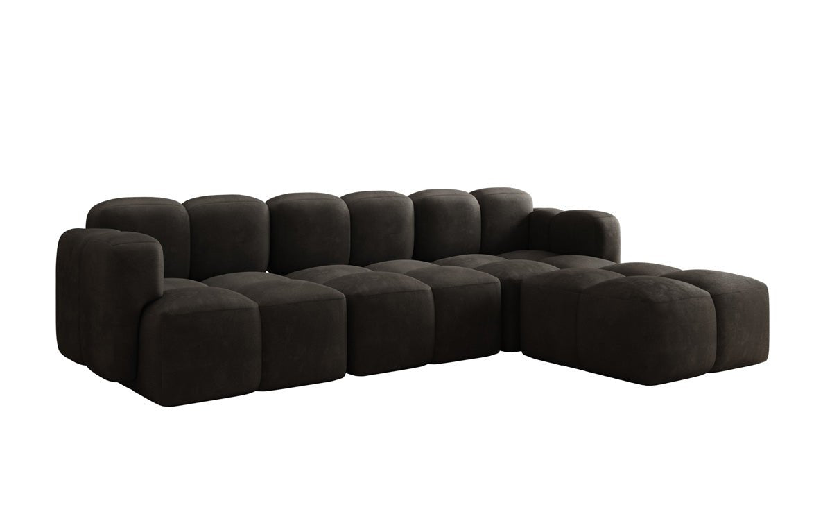 Designer L-shaped Sofa Celly in Velvet