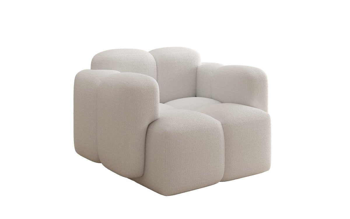 Designer Sofa-Sessel Celly in Bouclé