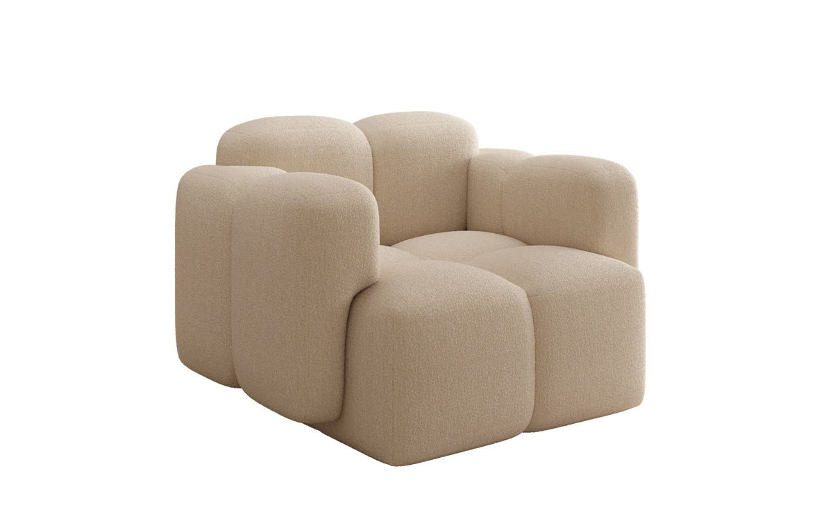 Designer Sofa-Sessel Celly in Bouclé