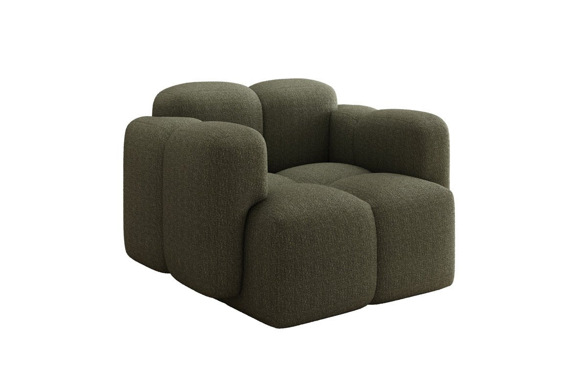 Designer Sofa-Sessel Celly in Bouclé