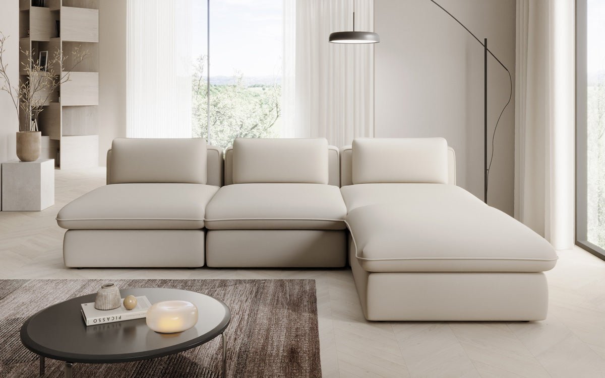 Designer L Sofa Cuddle in Fabric