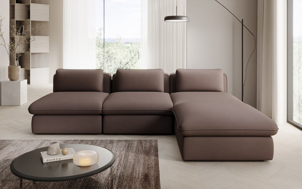 Designer L Sofa Cuddle in Fabric