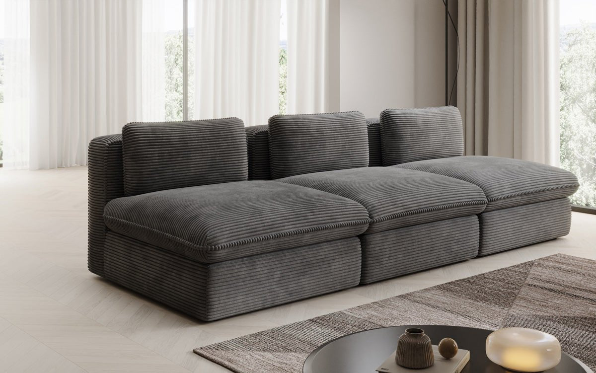 Designer Sofa Cuddle 3 Seater in Corduroy