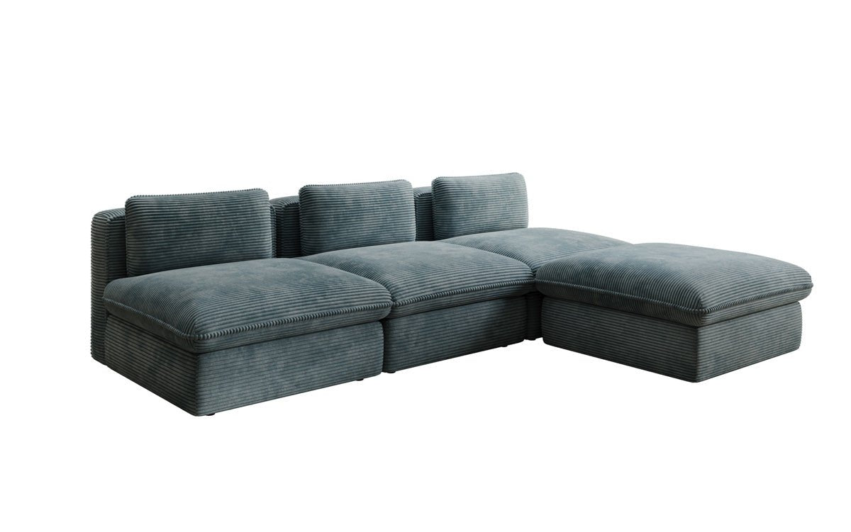 Designer L Sofa Cuddle in Corduroy