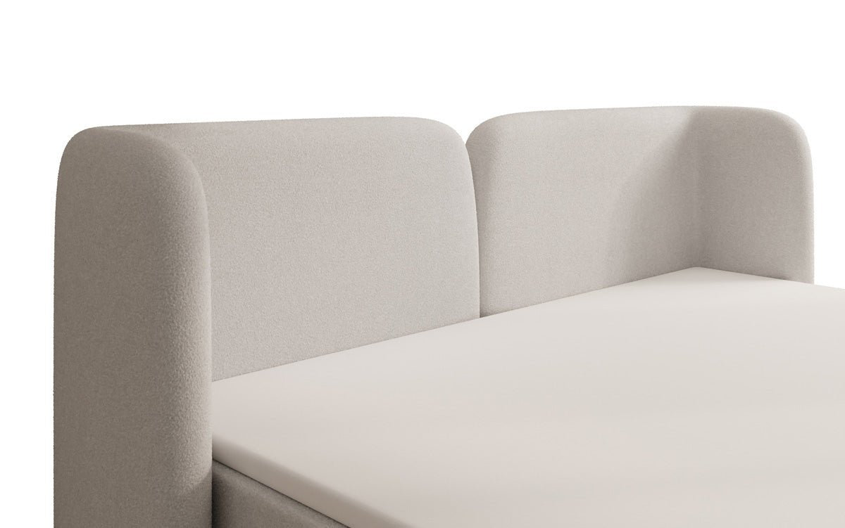 Box spring bed Riva Bouclé with storage space