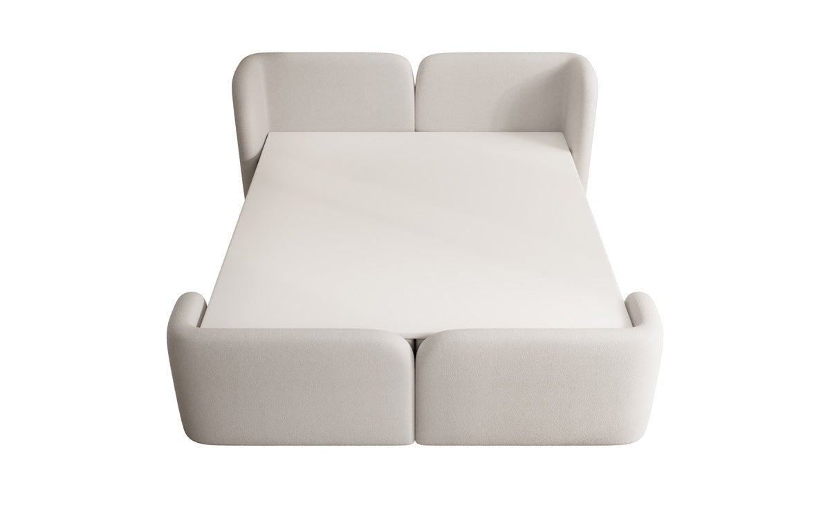 Box spring bed Riva Bouclé with storage space