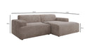 Designer Ecksofa Monza in Cord