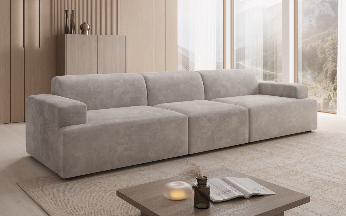 Designer Sofa Monza 3 Seater XXL in Velvet