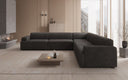 Designer corner sofa Monza XXL sectional in velvet
