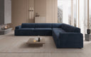 Designer corner sofa Monza XXL sectional in velvet