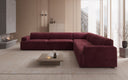 Designer corner sofa Monza XXL sectional in velvet