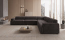 Designer corner sofa Monza XXL sectional in velvet