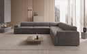 Designer corner sofa Monza XXL sectional in velvet