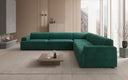 Designer corner sofa Monza XXL sectional in velvet