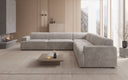 Designer corner sofa Monza XXL sectional in velvet