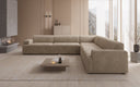 Designer corner sofa Monza XXL sectional in velvet