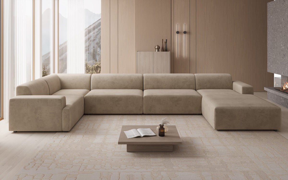 Designer Sofa Monza U XXL in Velvet
