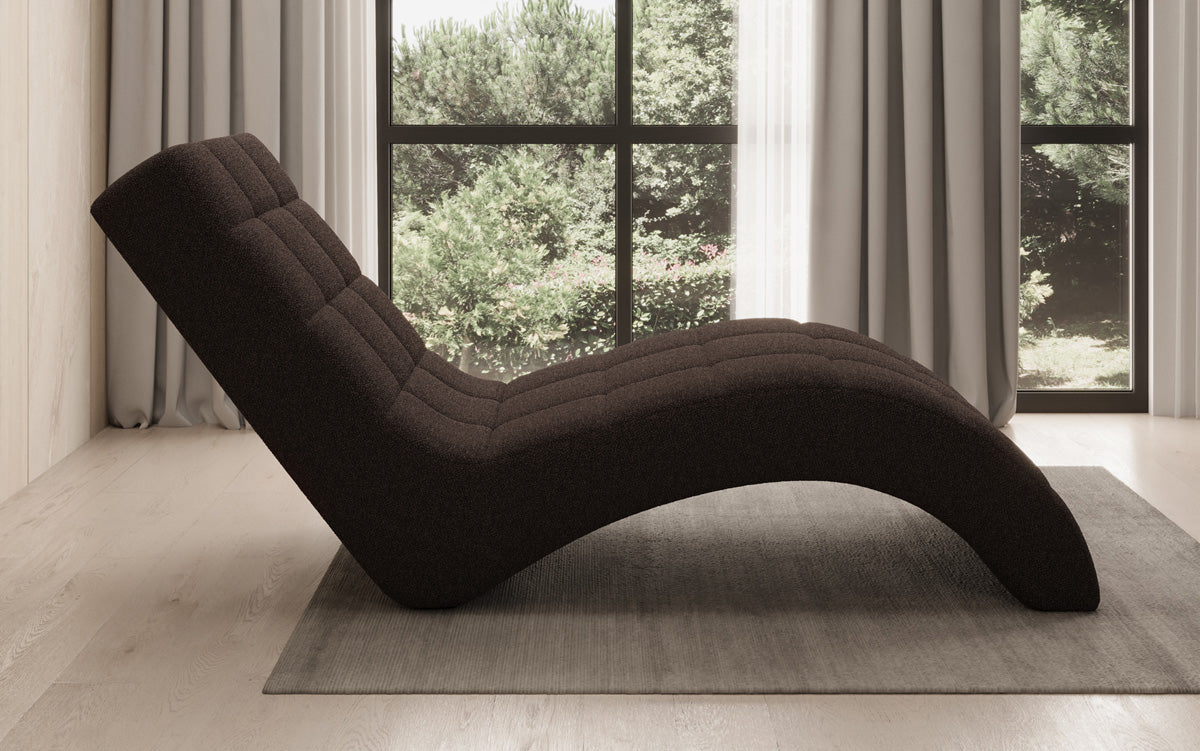 Designer Relax Lounger Nela in Bouclé
