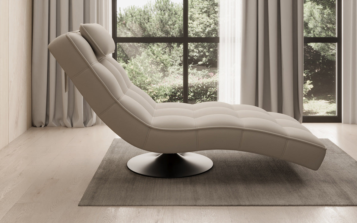 Designer Relax Lounger Livara Fabric with Swivel Function
