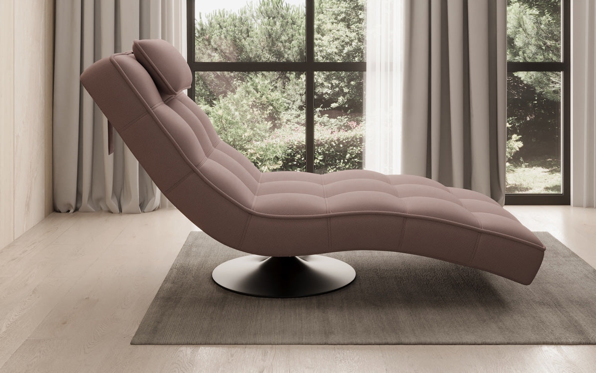 Designer Relax Lounger Livara Fabric with Swivel Function