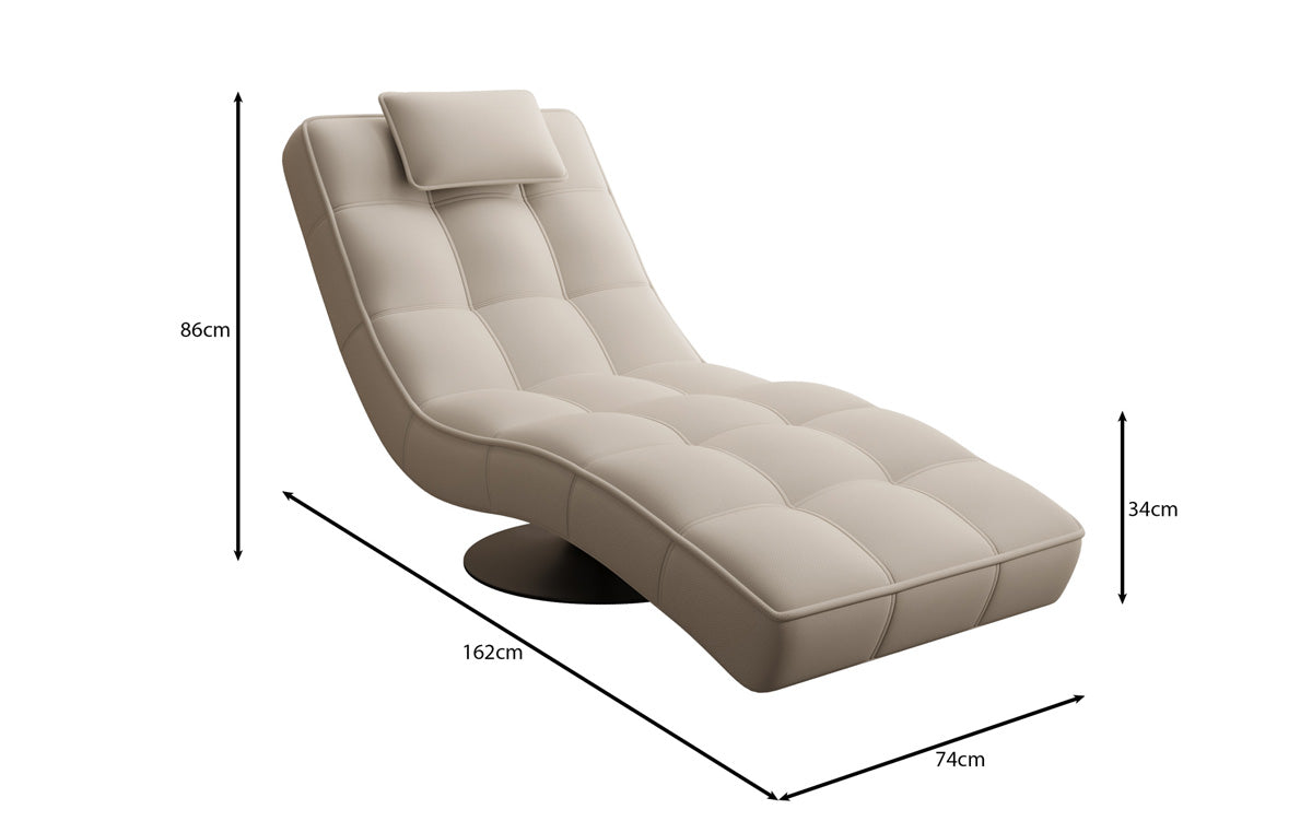 Designer Relax Lounger Livara Fabric with Swivel Function
