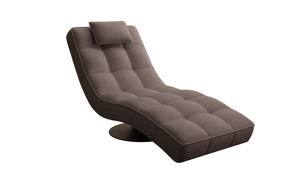 Designer Relax Lounger Livara Fabric with Swivel Function