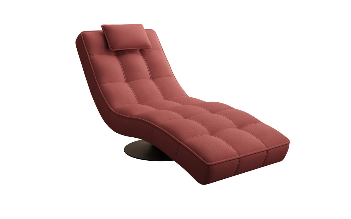 Designer Relax Lounger Livara Fabric with Swivel Function
