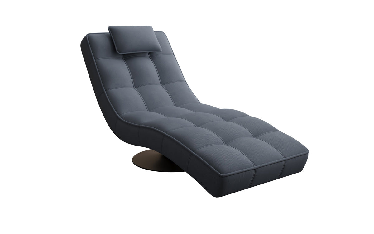Designer Relax Lounger Livara Fabric with Swivel Function