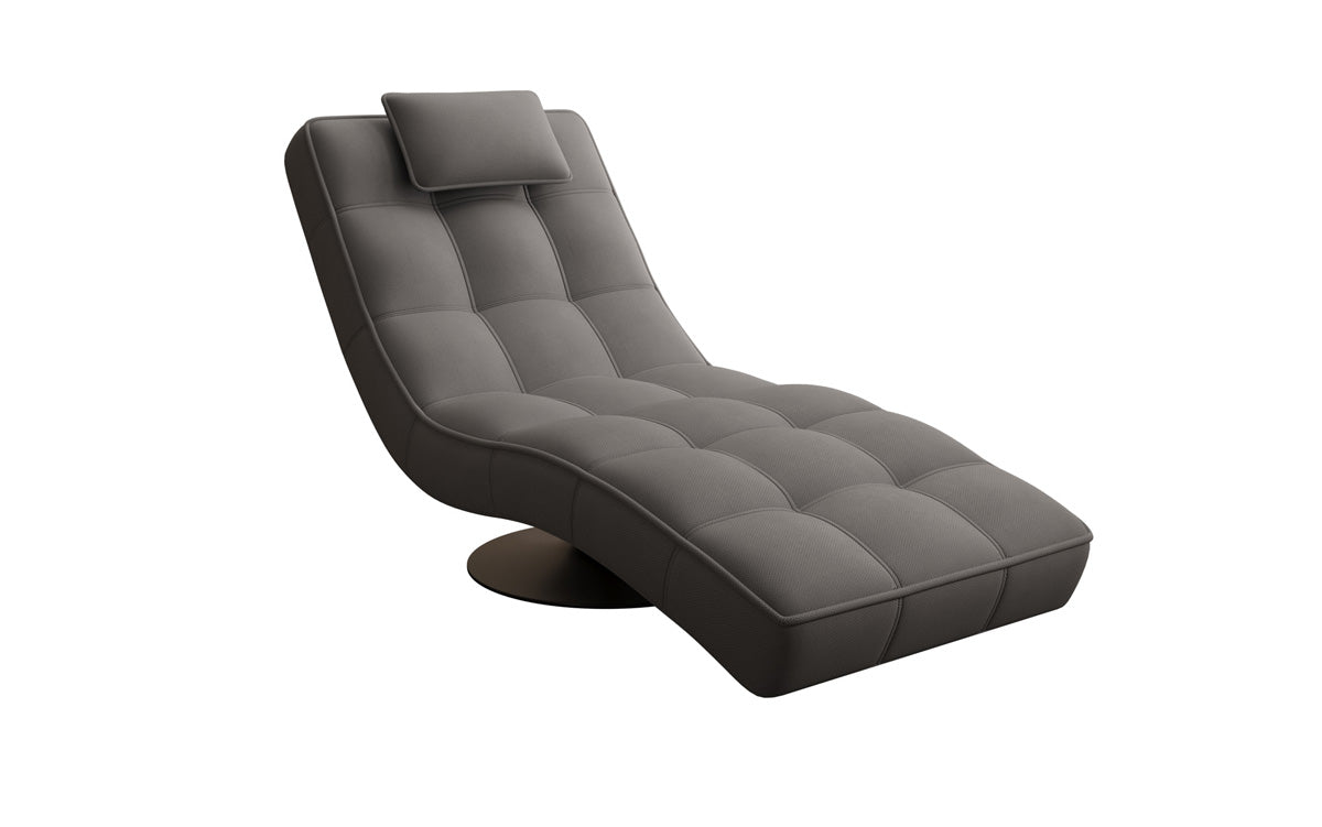 Designer Relax Lounger Livara Fabric with Swivel Function