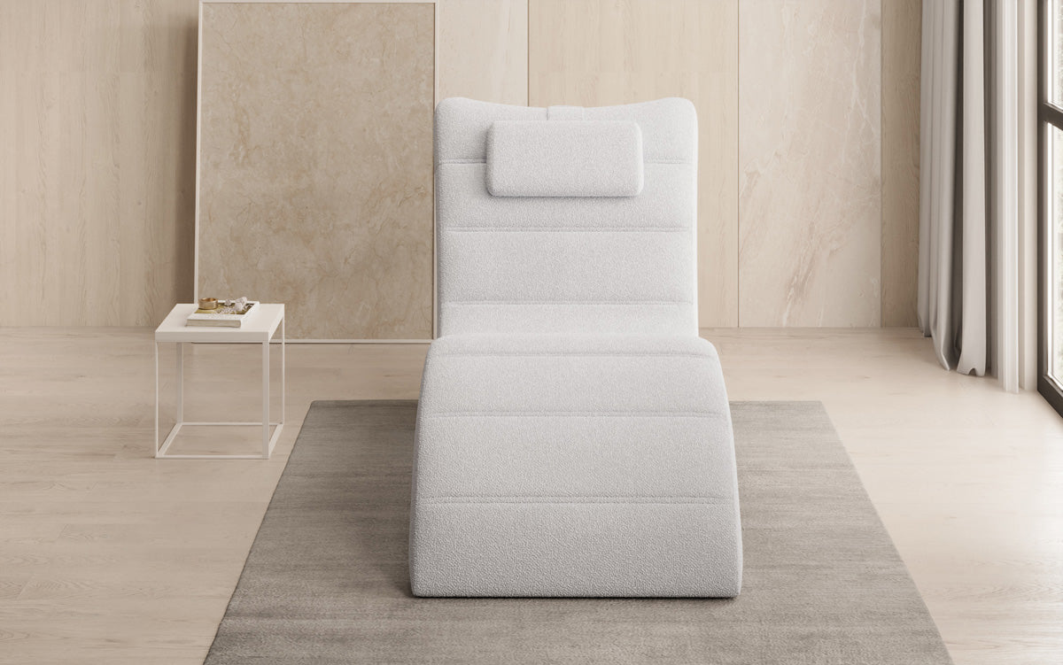 Designer Relax Lounger Leon in Bouclé