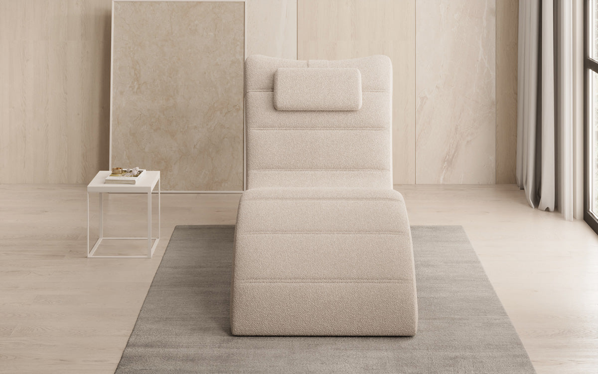 Designer Relax Lounger Leon in Bouclé