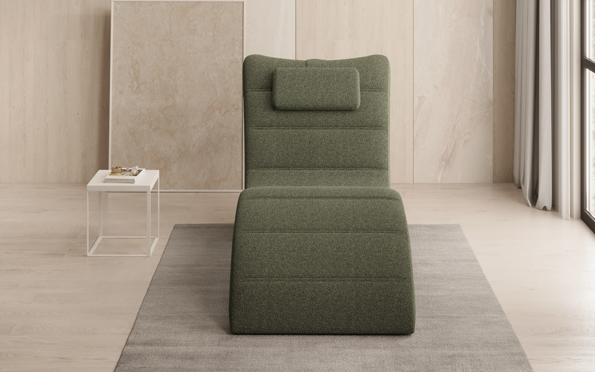 Designer Relax Lounger Leon in Bouclé