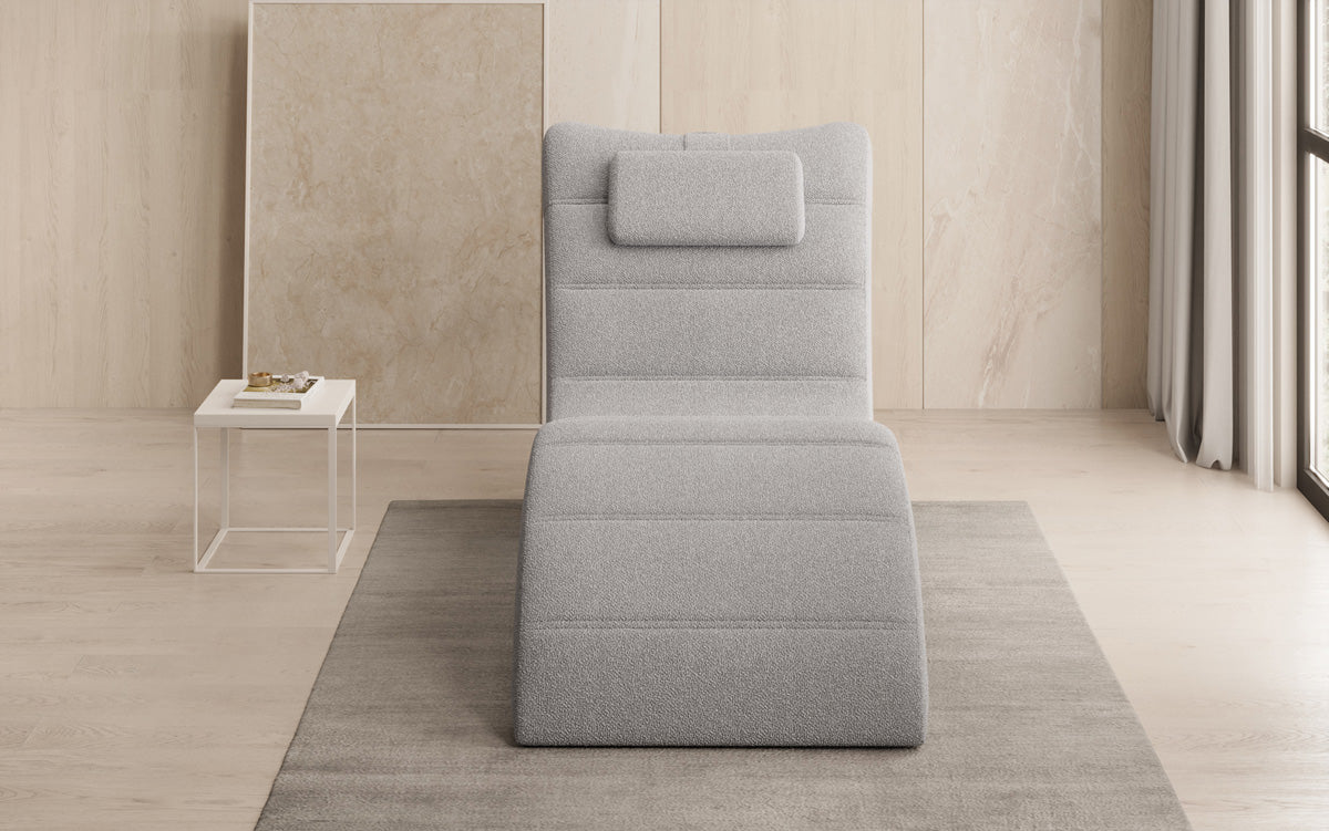 Designer Relax Lounger Leon in Bouclé