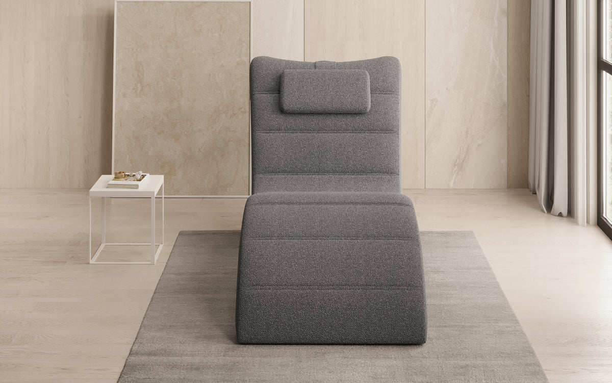 Designer Relax Lounger Leon in Bouclé