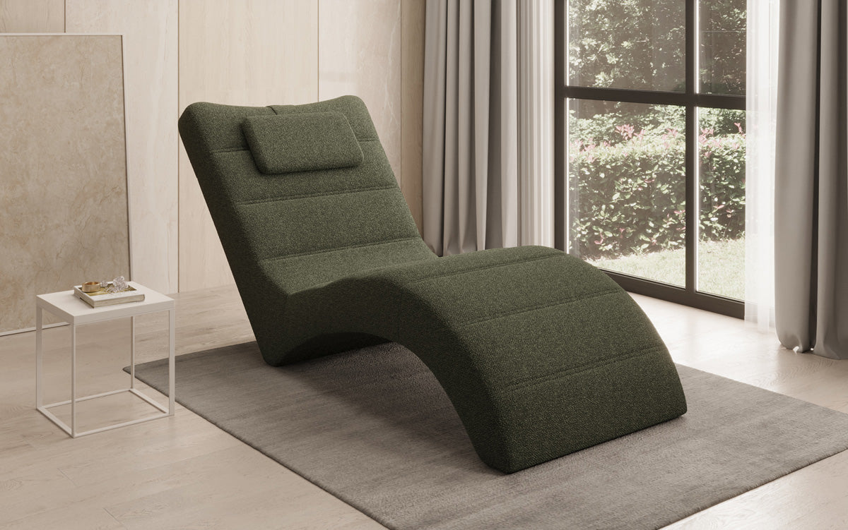 Designer Relax Lounger Leon in Bouclé