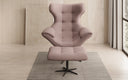 Designer sofa armchair Aurelio incl. side stool in fabric